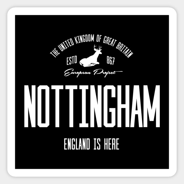 Great Britain, England, Nottingham Sticker by NEFT PROJECT